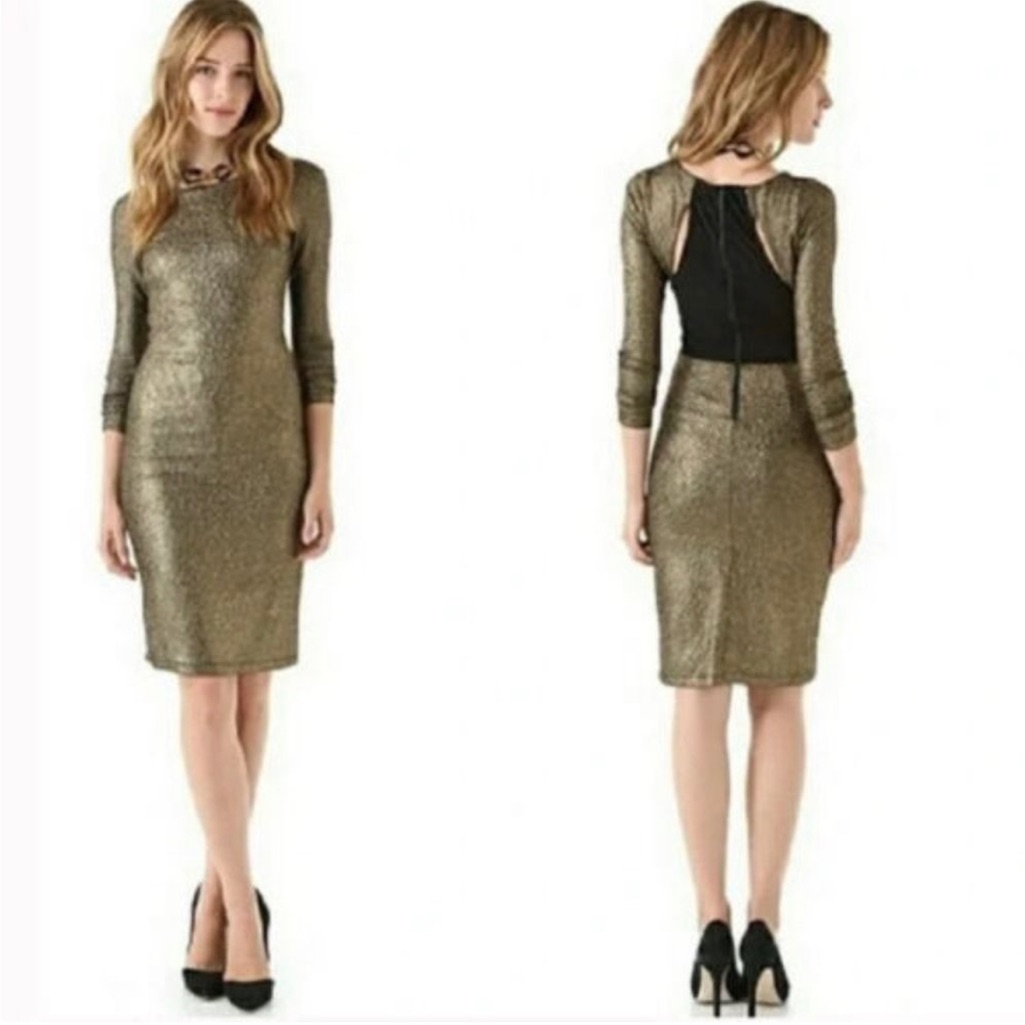Alice And Olivia Gold Dress